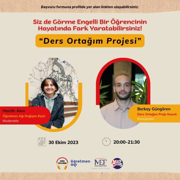 siz de görme engelli bir öğrencinin hayatında fark yaratabilirsiniz